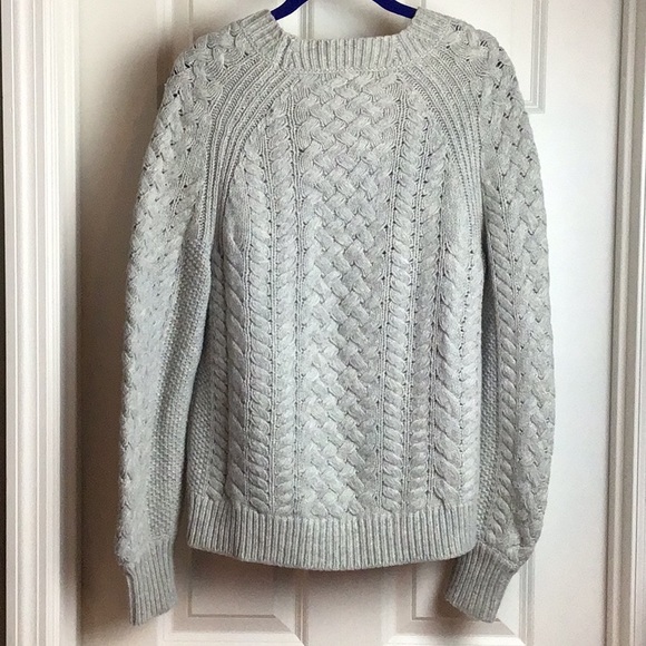 J. Crew embellished wool 🍀 Irish fishermen sweater - Picture 3 of 9